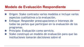 robert stake|modelo de evaluación respondiente.